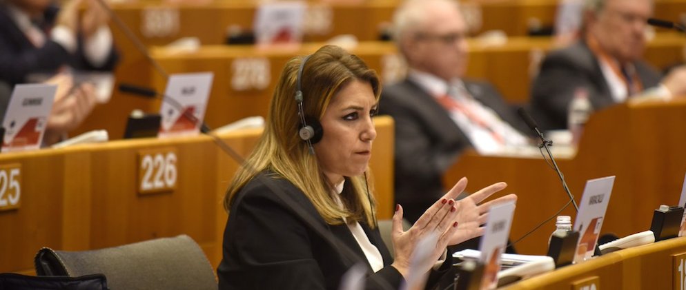 Susana Díaz, este miércoles en el Comité de las Regiones, en Bruselas.