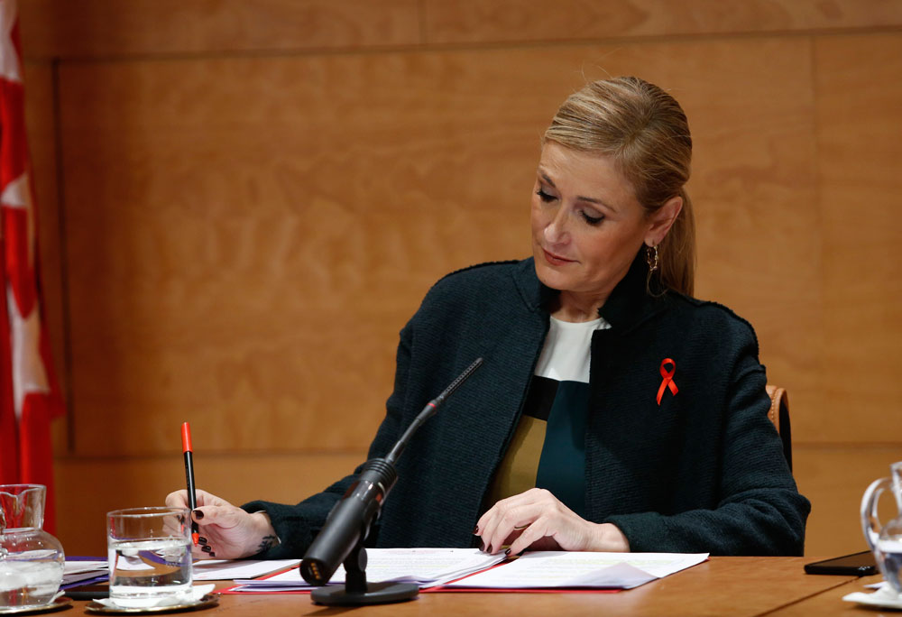 La presidenta de la Comunidad de Madrid, Cristina Cifuentes