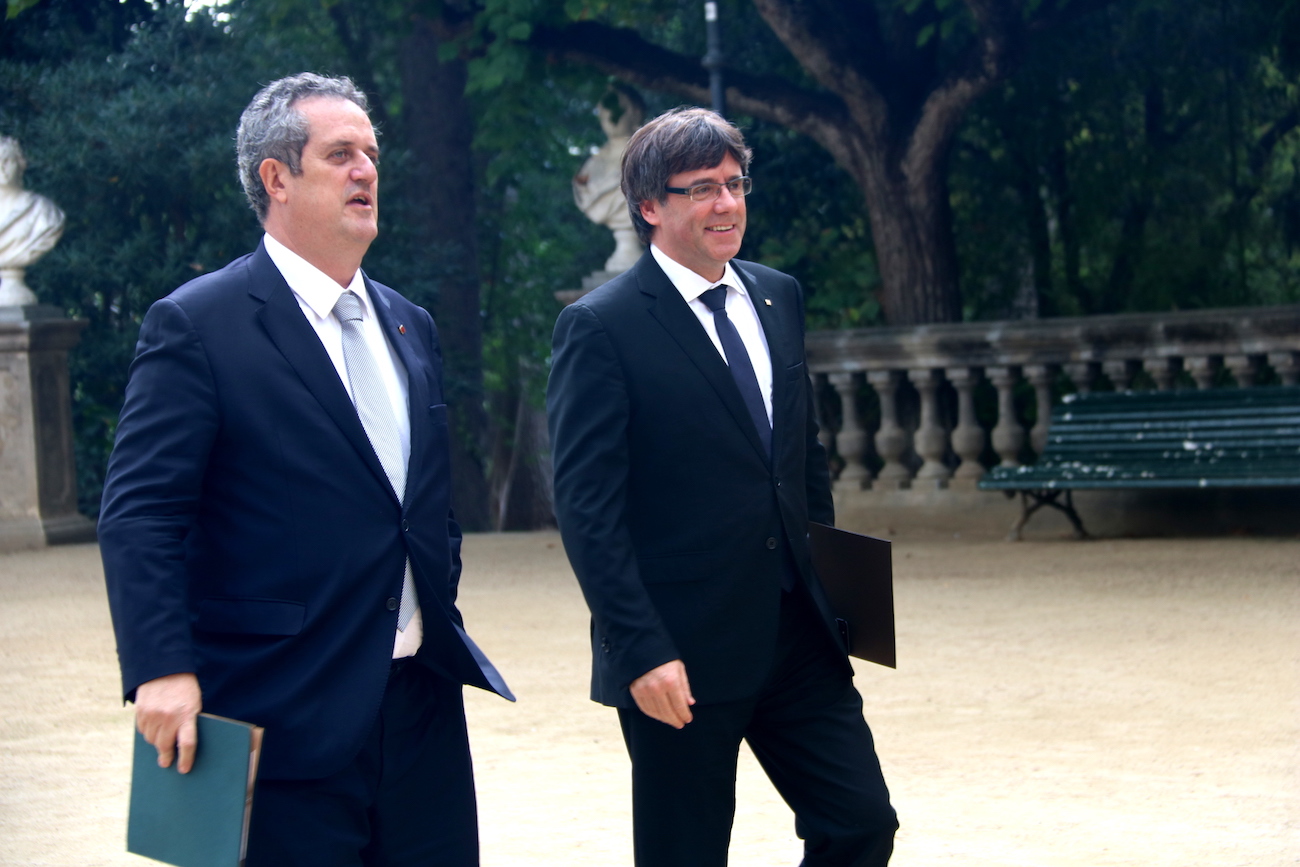 Joaquim Forn i Carles Puigdemont el passat 27 de setembre de 2017.