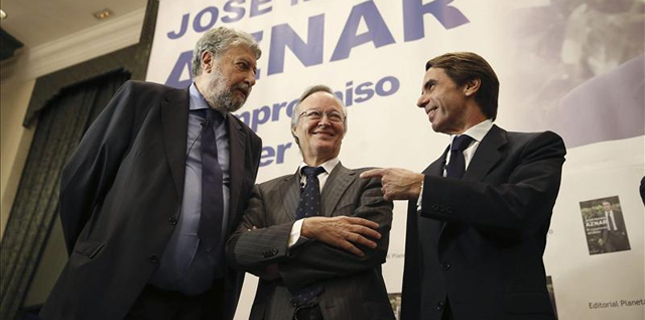Imagen de archivo en la que se puede ver a José María Fidalgo junto a José María Aznar y Josep Piqué.