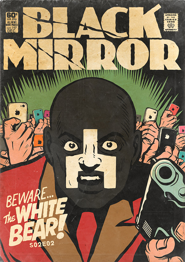 Un artista brasileño convierte 'Black Mirror' en portadas de cómic pulp