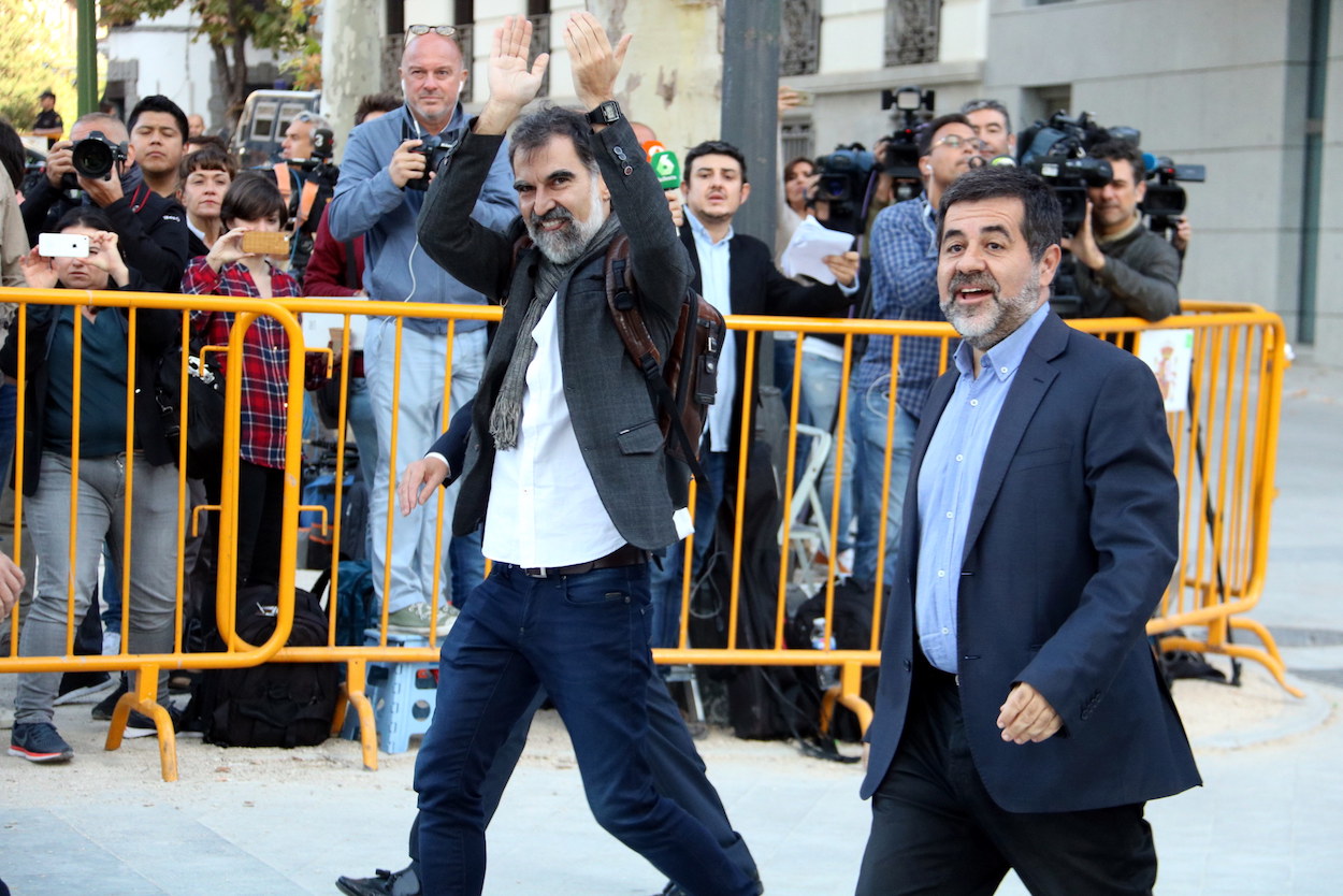 Jordi Cuixart y Jordi Sànchez.