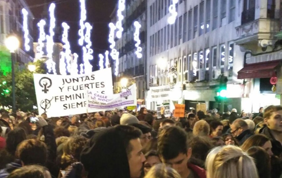 Imagen de la manifestación en el Día contra la Violencia contra la Mujer