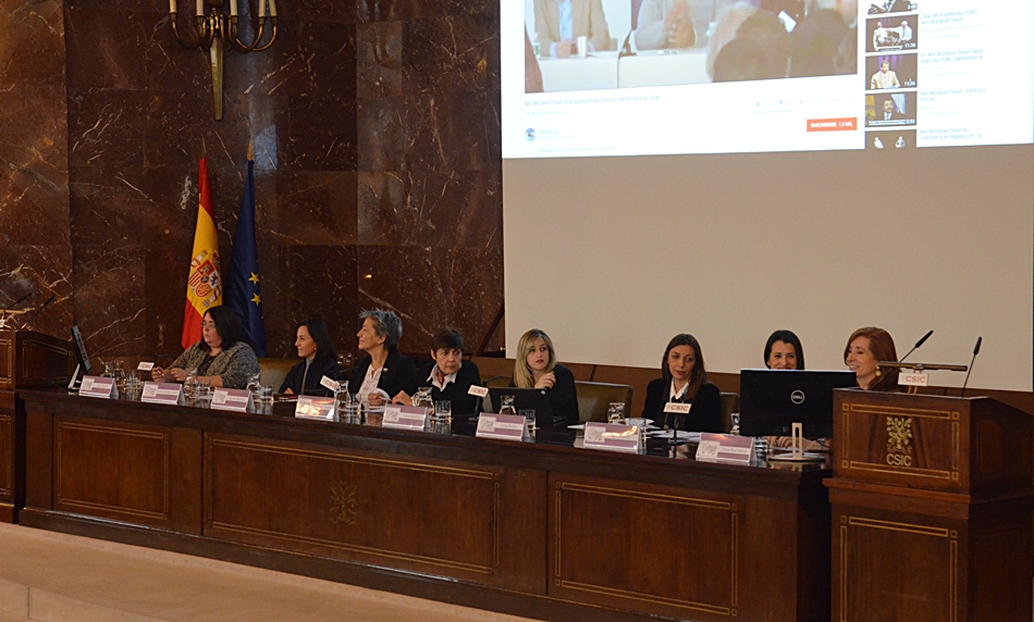 Imagen de las participantes en la mesa redonda celebrada este viernes en el CSIC.