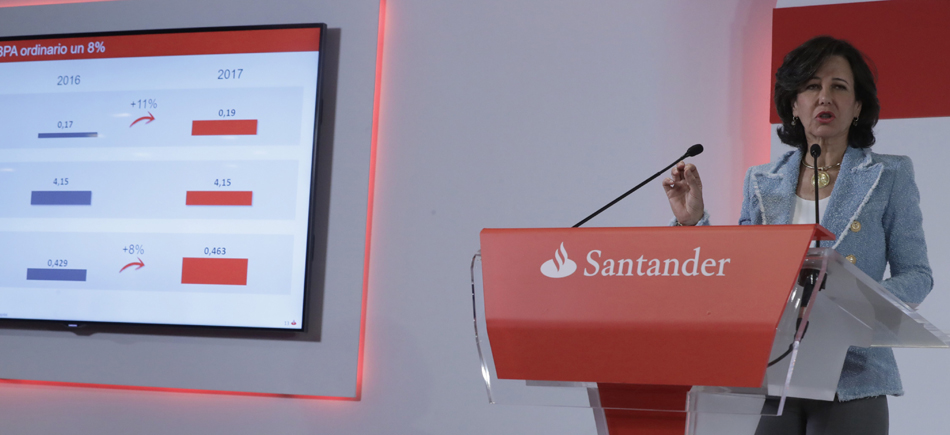 La presidenta del Banco Santander, Ana Botín. 