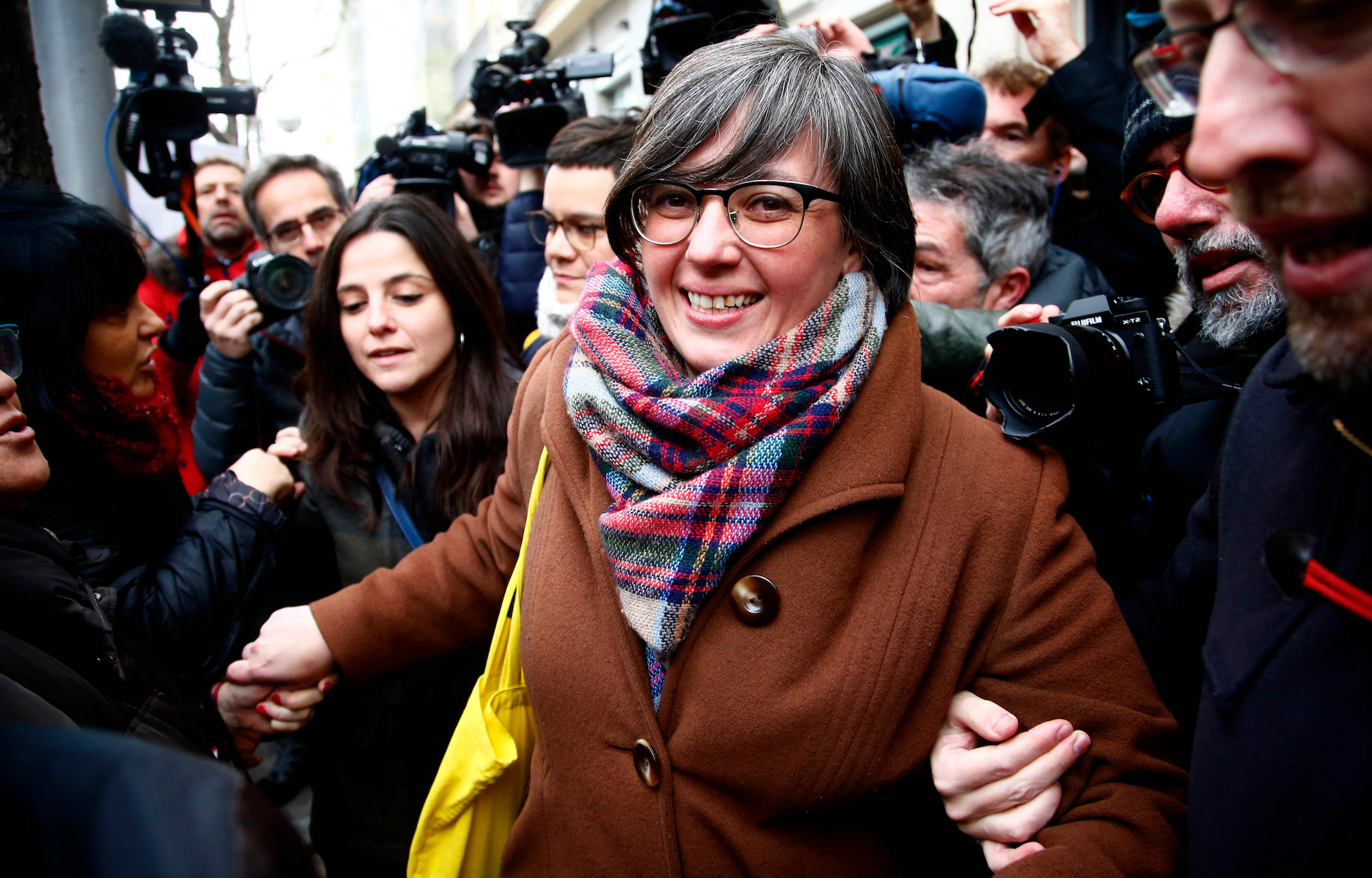 L'exdiputada de la CUP Mireia Boya després de declarar al Tribunal Suprem.