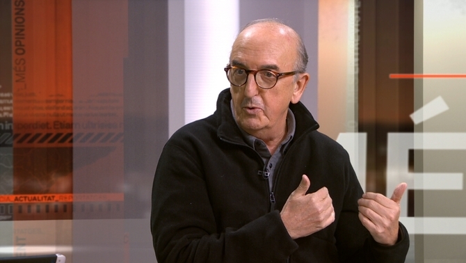 Jaume Roures durante una entrevista en TV3