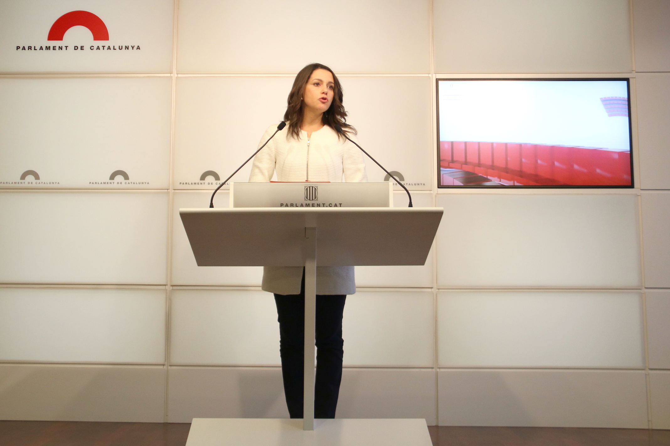 Inés Arrimadas, de Ciutadans, en el Parlament.