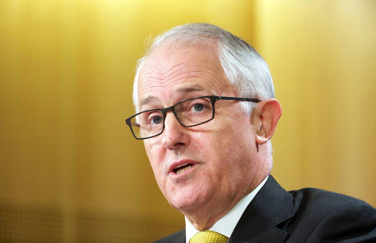 El primer ministro australiano, Malcolm Turnbull, durante una conferencia de prensa en Sydney, en 2017. EFE/Archivo