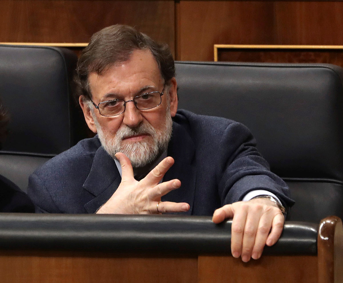 El presidente del Gobierno, Mariano Rajoy, durante un pleno en el Congreso de los Diputados 