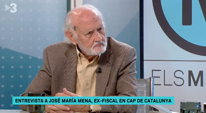 José María Mena, en un momento de la entrevista en TV3