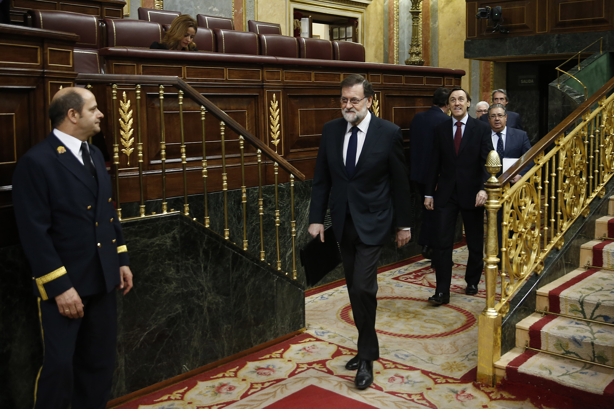  Mariano Rajoy, a su llegada a la sesión de control al Gobierno en el Pleno del Congreso de la semana pasada