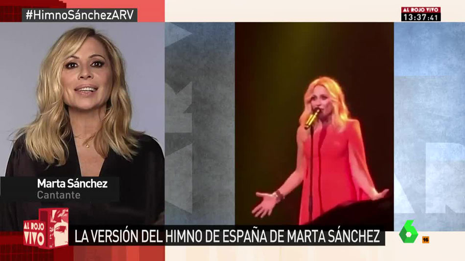 Marta Sánchez entrevistada en 'Al Rojo Vivo'