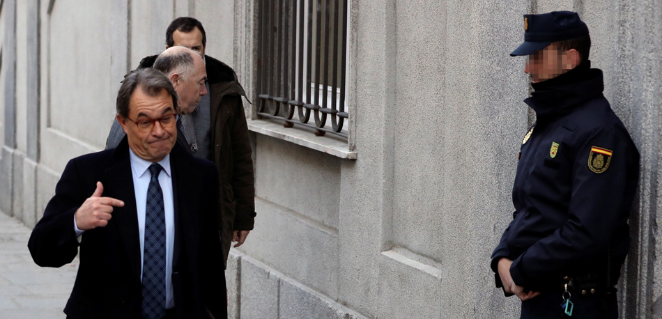 El presidente de la Generalitat, Artur Mas, a su llegada al Tribunal Supremo