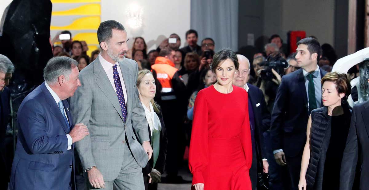 Los Reyes Felipe y Letizia durante la inauguración oficial de la Feria Internacional de Arte Contemporáneo ARCO 2018. 