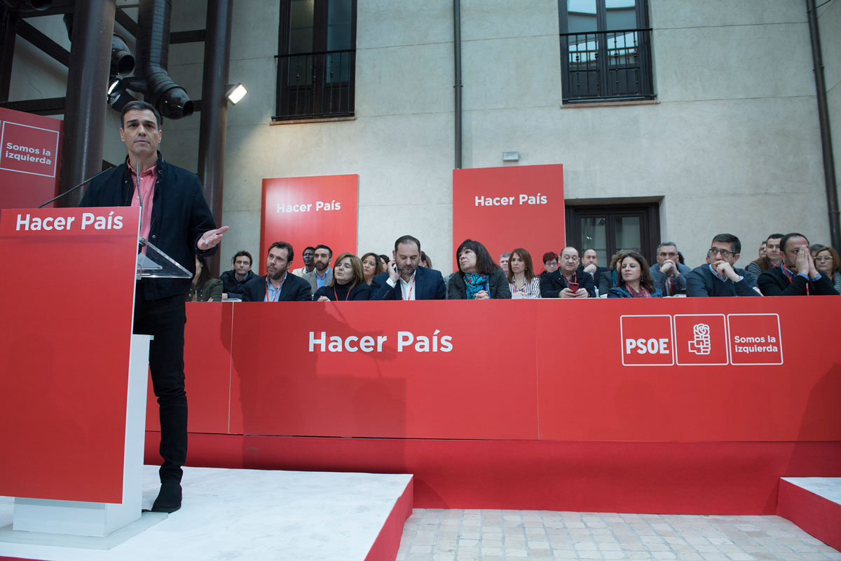 El secretario general del PSOE, Pedro Sánchez, interviene ante el Comité Federal.