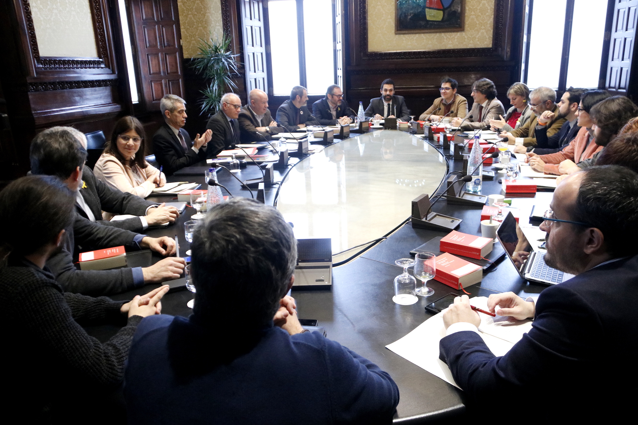 Imagen de la junta de portavoces del Parlament de Catalunya.