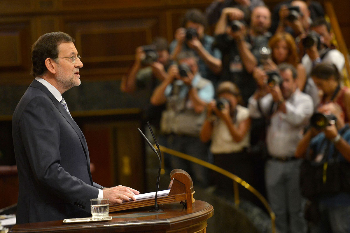 El presidente del Gobierno, Mariano Rajoy, ante el Congreso de los Diputados