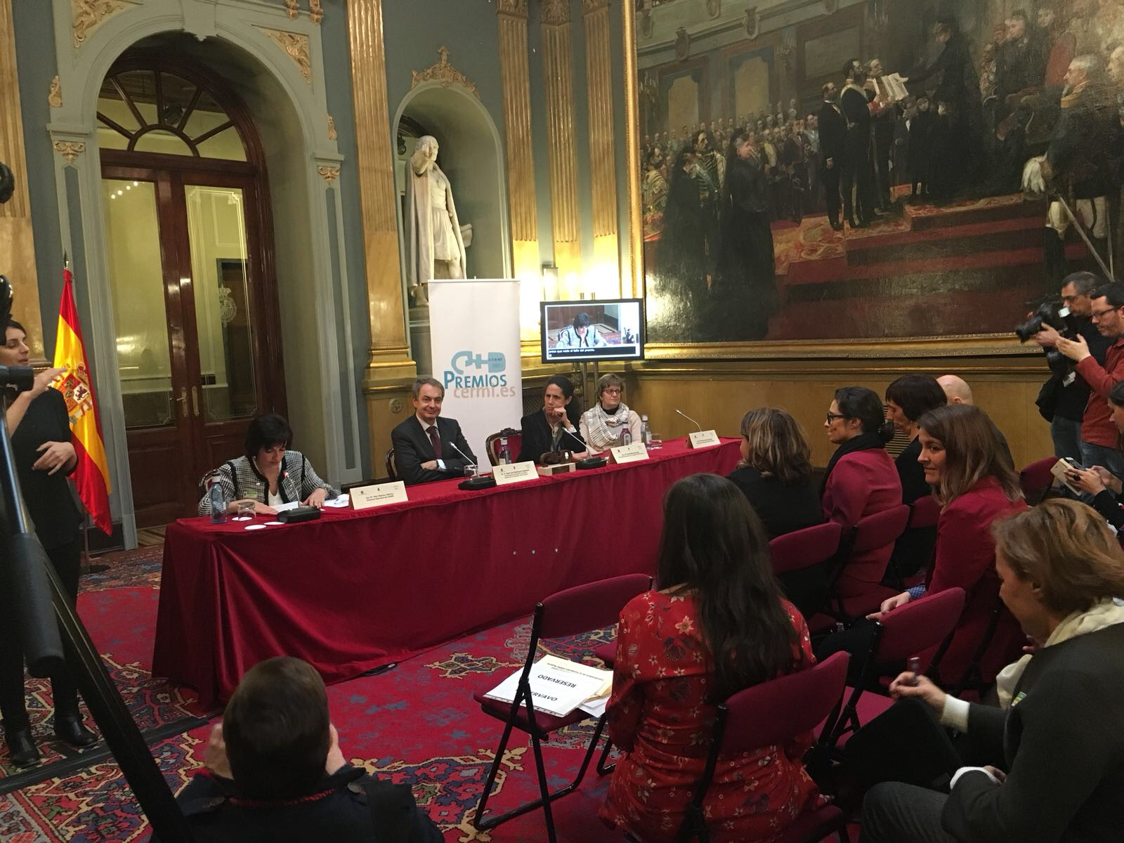 José Luis Rodríguez Zapatero recibe el premio Mujeres CERMI 2017