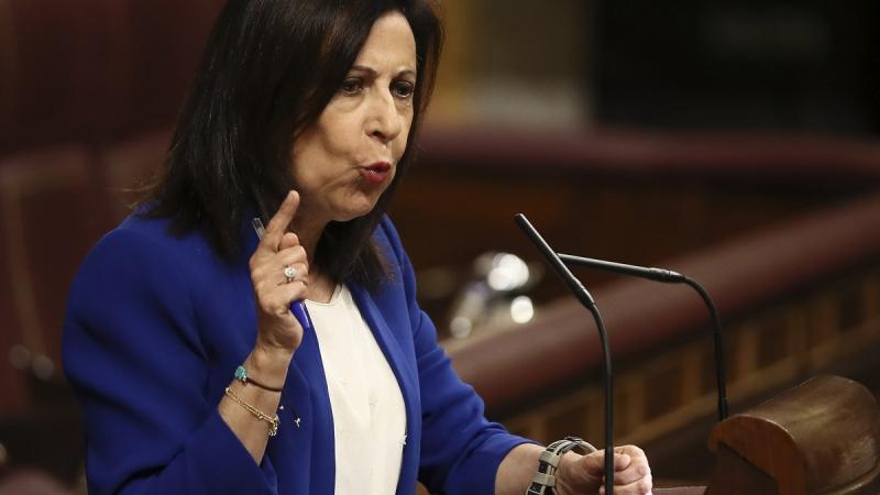 La portavoz parlamentaria socialista, Margarita Robles, durante su intervención en el pleno extraordinario del Congreso