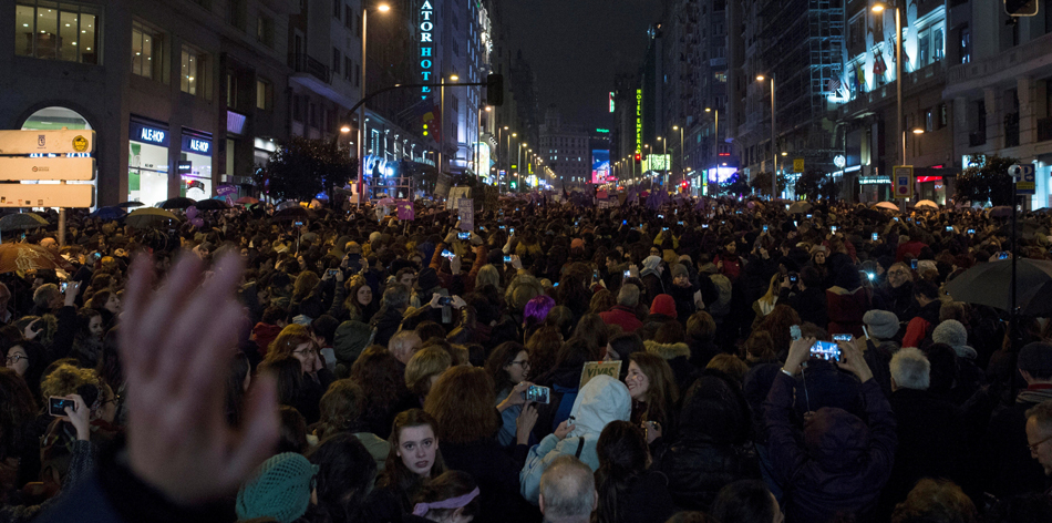 Manifestación en Madrid como colofón a una jornada reivindicativa coincidiendo con el Día Internacional de la Mujer
