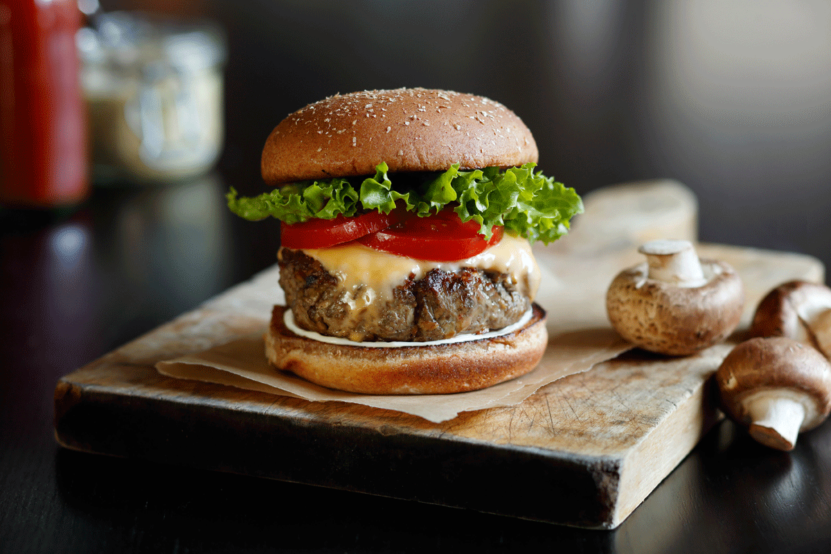 Una hamburguesa.