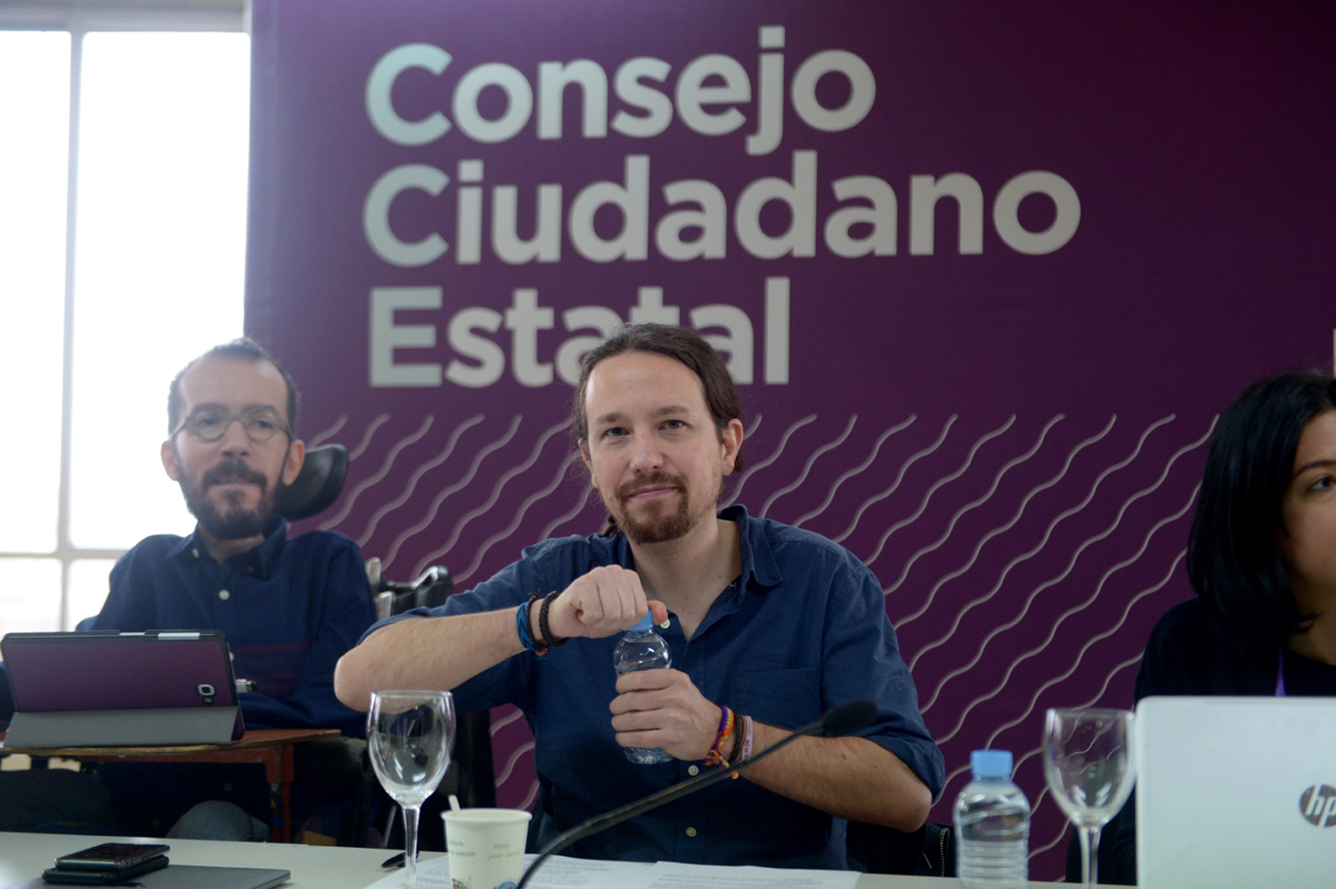 El secretario general de Podemos, Pablo Iglesias, preside la reunión del Consejo Ciudadano Estatal