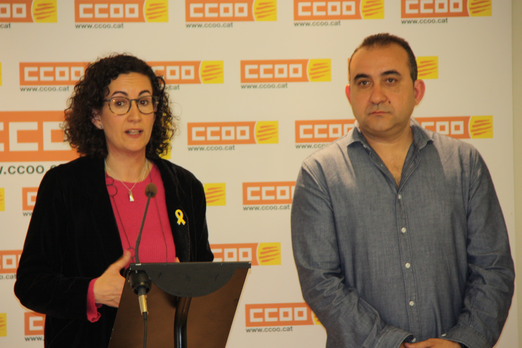 Marta Rovira se ha reunido con Javier Pacheco, secretario general de CCOO, para expresar que ERC prioriza la agenda social.