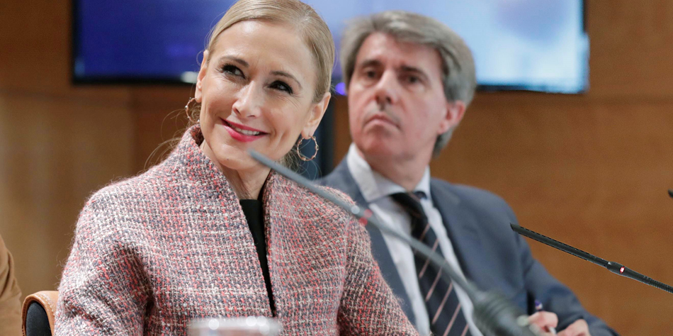 Fotografía facilitada por la Comunidad de Madrid de la presidenta regional Cristina Cifuentes, en la rueda de prensa posterior a la reunión del Consejo de Gobierno