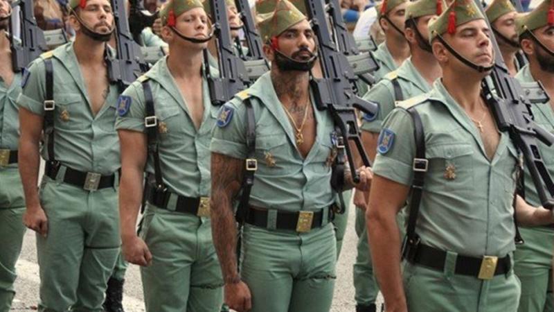 Un grupo de legionarios durante un desfile