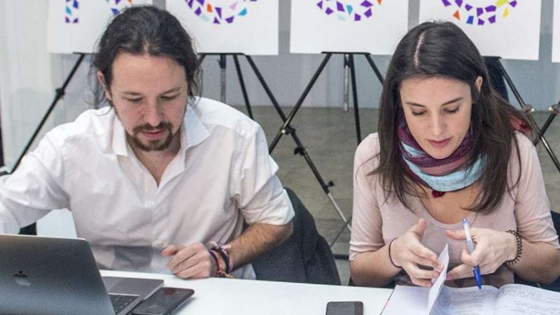 Pablo Iglesias e Irene Montero presiden la reunión del Consejo Ciudadano Estatal 