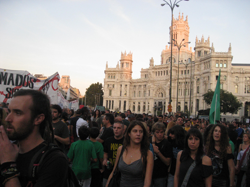 Indignados de las principales ciudades españolas reclaman “un cambio global” 