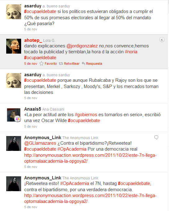 #Ocupaeldebate, el otro contrincante en el cara a cara entre Rubalcaba y Rajoy