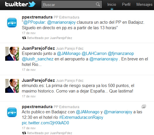 El acto de Rajoy en Badajoz, abarrotado... de cargos públicos en horario laboral