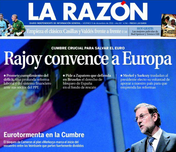 Rajoy sale de España y la caverna ya hace chiribitas con los ojos