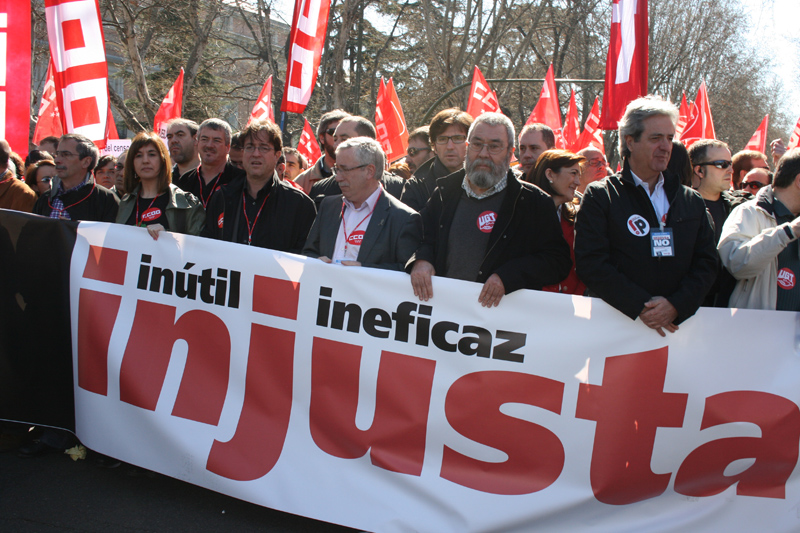 La marcha contra la reforma laboral colapsa Madrid
