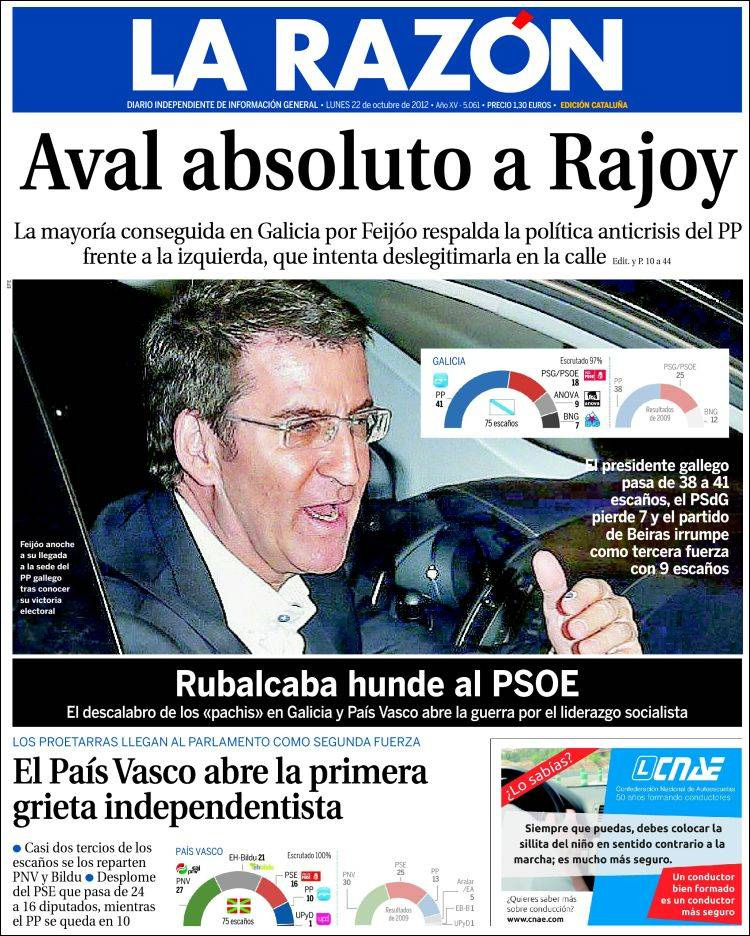 La derecha mediática, salvo Losantos, extasiada por el triunfo del tandem Feijóo-Rajoy