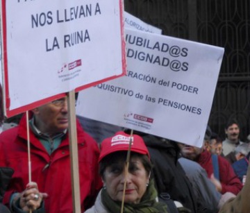 Los pensionistas en manifestación