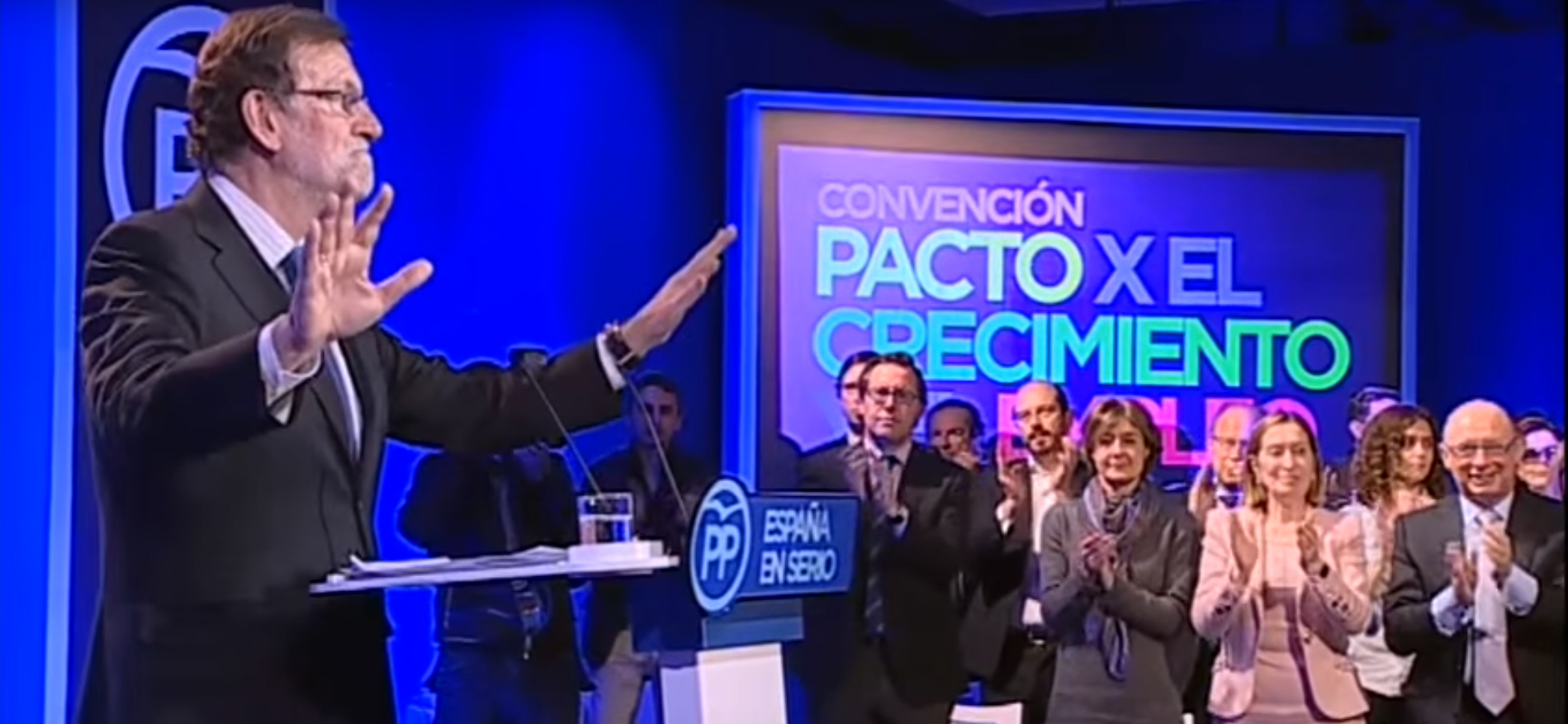 Mariano Rajoy durante la Convención sobre el Pacto por el crecimiento y el empleo que celebró el Partido Popular.
