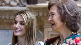 La reina Letizia y la reina emérita Sofía