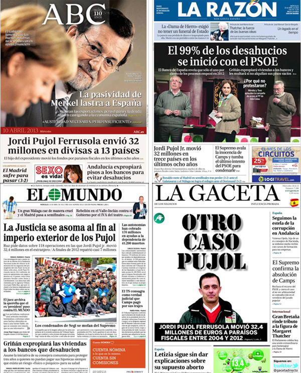 La 'Brunete mediática', que se deshizo en elogios a Thatcher (y hoy continúa), silencia y denigra a Sampedro