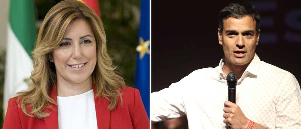 Susana Díaz y Pedro Sánchez.