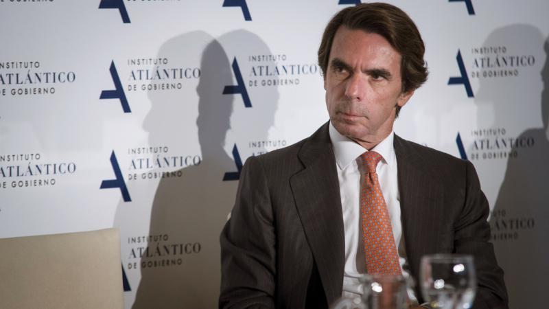 El expresidente del Gobierno José María Aznar en la inauguración del curso académico del Instituto Atlántico