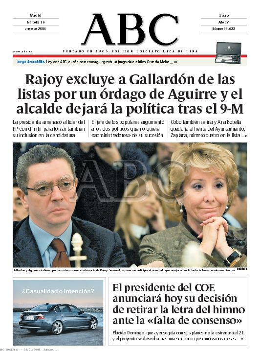 ¿Esta vez será verdad? Gallardón anuncia que se retirará tras su cargo como ministro de Justicia