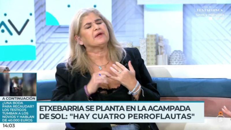 Lucía Etxebarría en 'Vamos a ver'. Mediaset