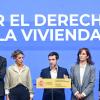 Los ministros de Sumar en rueda de prensa en el Ministerio de Trabajo tras la aprobación de los dos decretos de vivienda en Consejo de Ministros. EP.