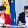 La ministra de Vivienda y Agenda Urbana, Isabel Rodríguez, y el vicepresidente primero y ministro de Economía y Comercio, Carlos Cuerpo, en la rueda de prensa posterior al Consejo de Ministros. EP