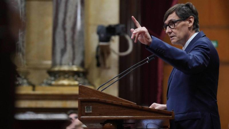 El presidente de la Generalitat, Salvador Illa, interviene durante su tercer debate de política general en el Parlament de Cataluña, a 29 de septiembre de 2026. David Zorrakino / EP
