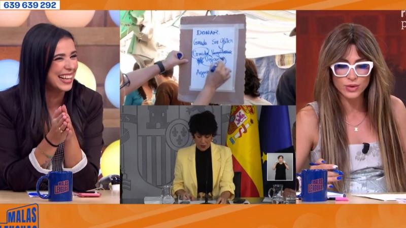Sarah Santaolalla y Aratxa Sánchez en 'Malas Lenguas'. RTVE. 