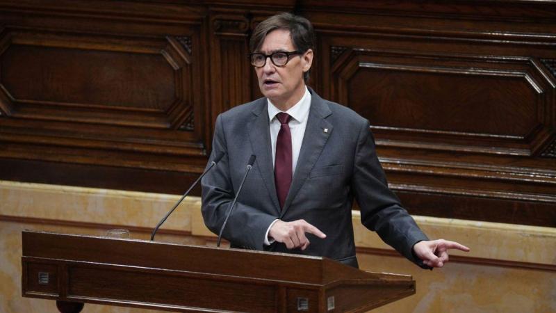 El presidente de la Generalitat, Salvador Illa, durante el Debate de Política General, en el Parlament de Cataluña, a 30 de septiembre de 2026. David Zorrakino / EP